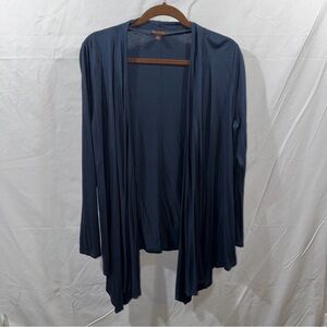 Dana Buchman Navy Long Sleeve Open Front Cardigan Womens Sweater Size Large